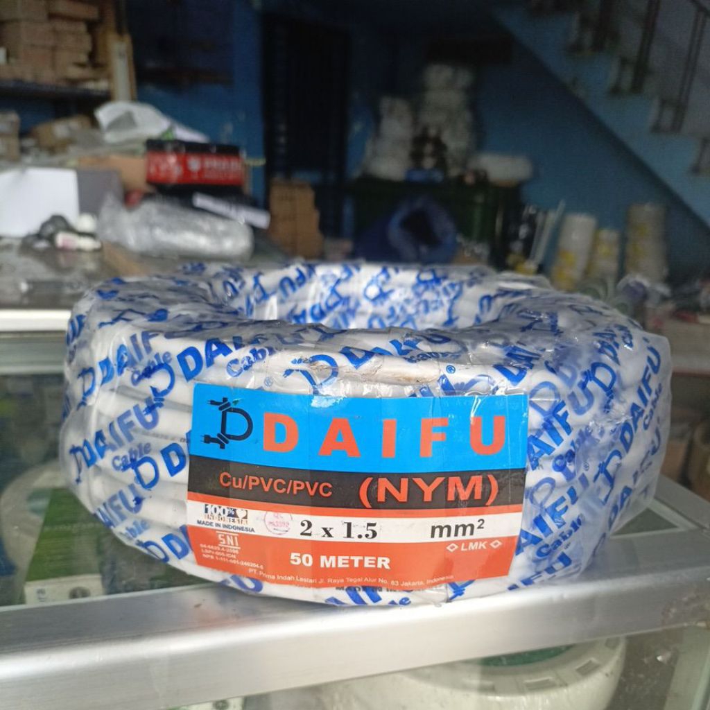 Jual Kabel Listrik NYM 2x1,5mm 50M DAIFU|DAIFU Kabel NYM|SNI | Shopee ...