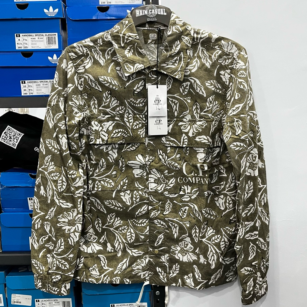 Jual Cp company Popeline All Over Flower Stamp Lead Grey | Shopee Indonesia