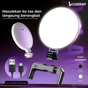 Lighting Konten Lampu Ring Light LED HP Jepit Portable Multifungsi Make Up Vlog Live Streaming
