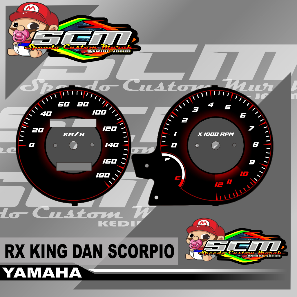 Jual PAPAN PANEL VARIASI SPEEDOMETER CUSTOM YAMAHA RX KING | Shopee ...