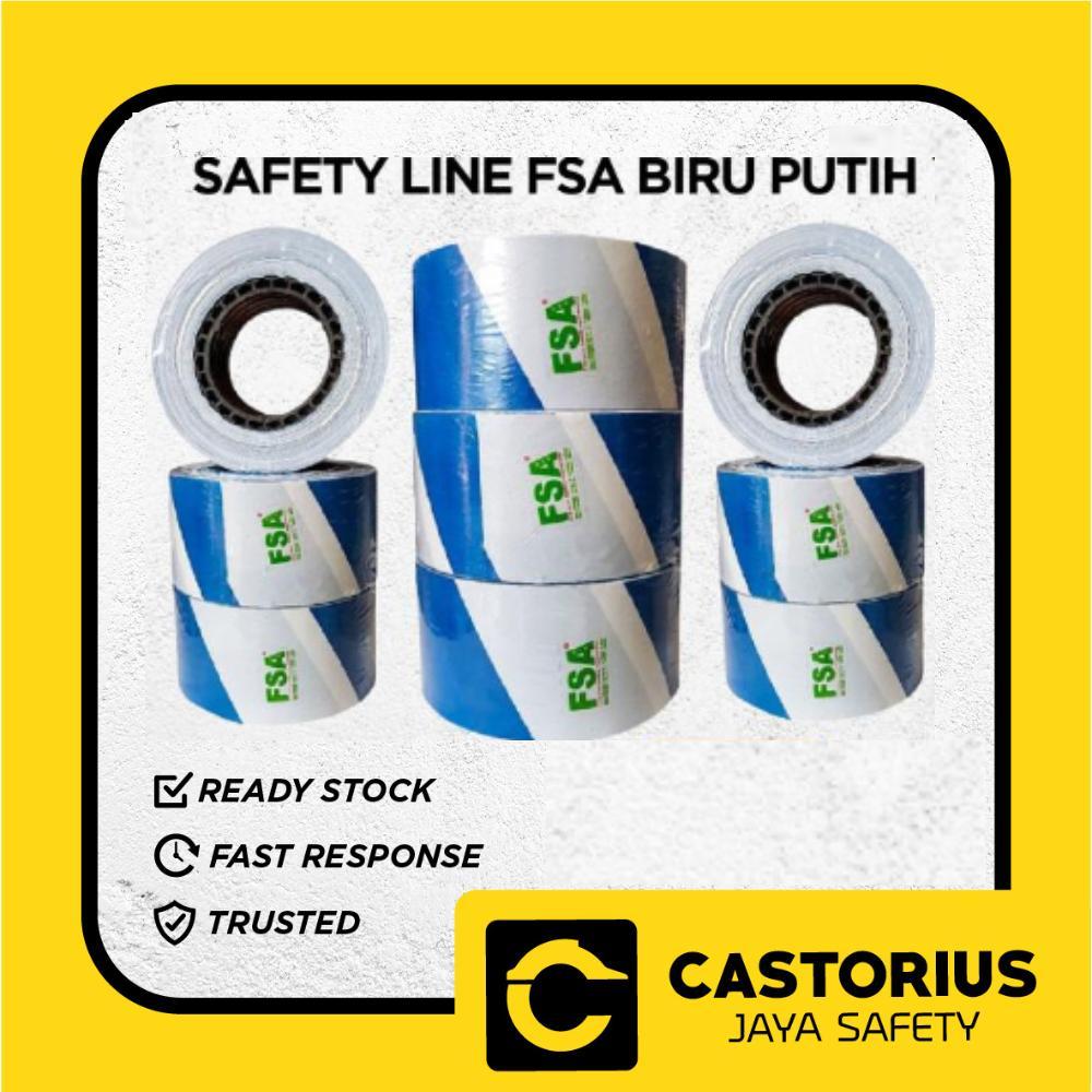 Jual Safety Line Garis Proyek Police Line FSA Warna Biru Putih Lebar 2 ...