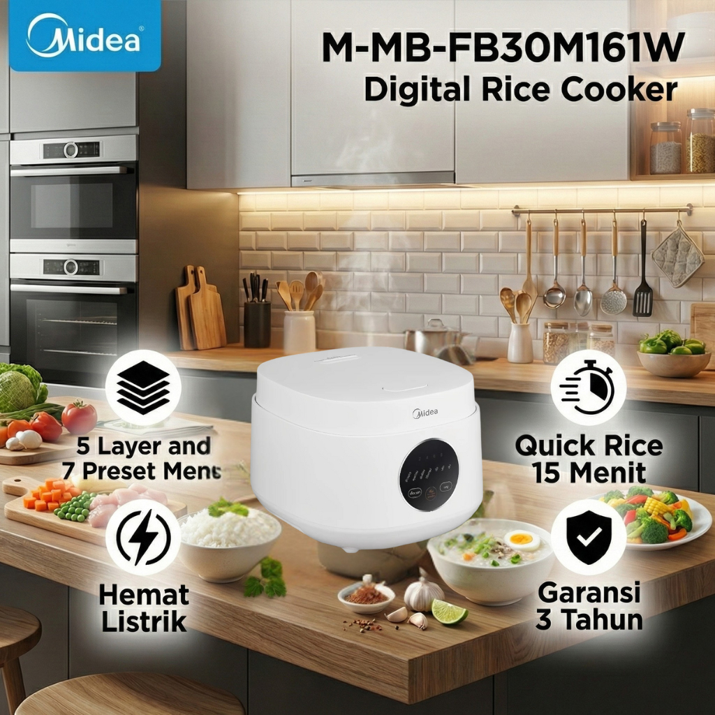 Jual [HADIAH GRATIS ] Midea Rice Cooker Digital 7 In -1 Multimenu 1 ...