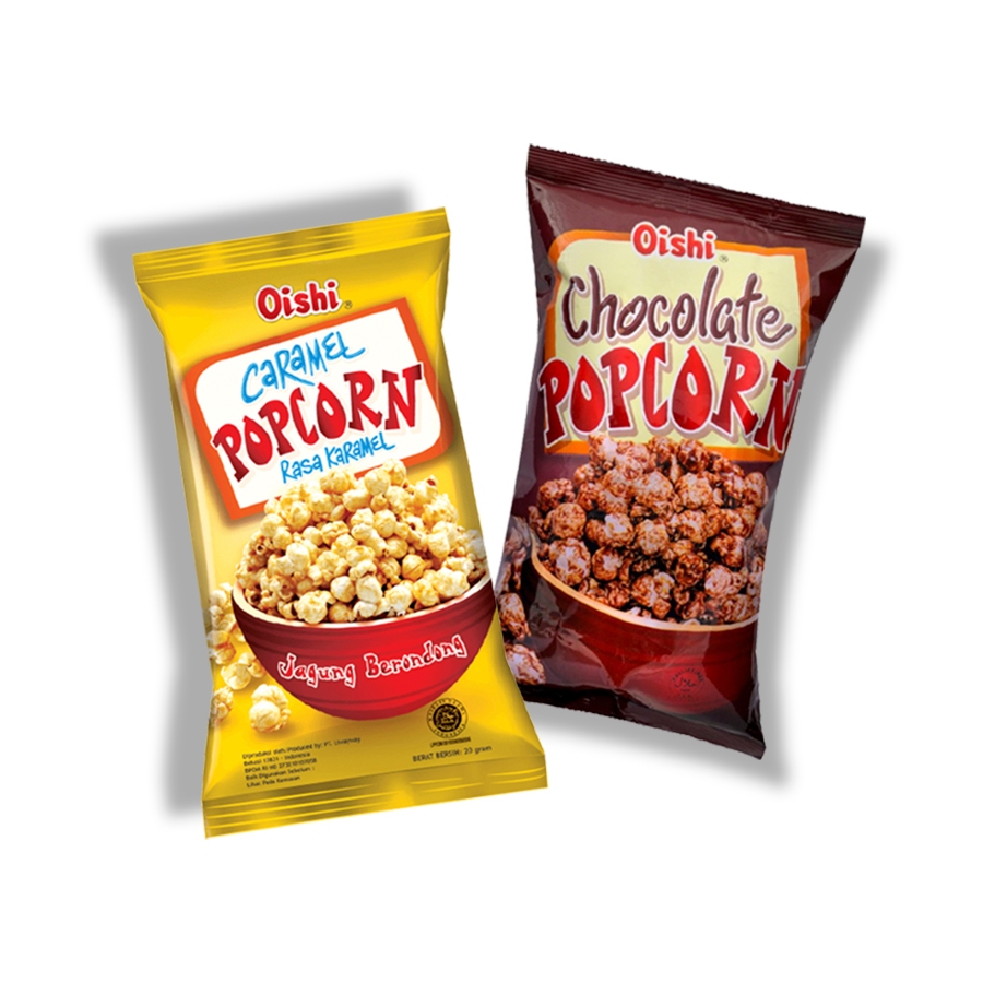 Jual Oishi Popcorn 20gr - Rasa Karamel & Coklat (Isi 10pcs) | Shopee ...