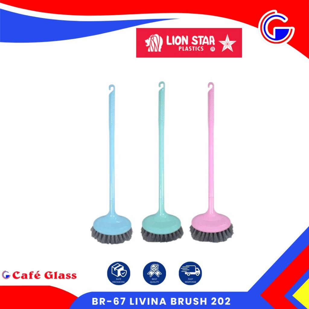 Sikat Wc Gagang Panjang Lion Star / Sikat Lantai Kamar Mandi / Br-67 Livina Brush 202