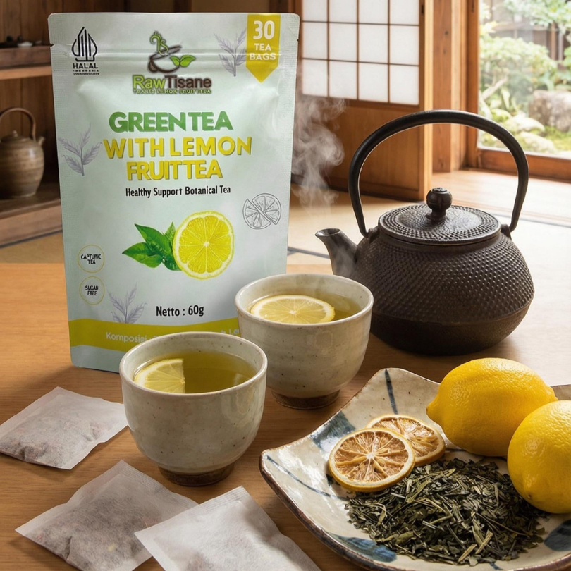 Jual RAW TISANE Teh Hijau Plus Lemon | Green Tea With Dried Lemon Fruit ...