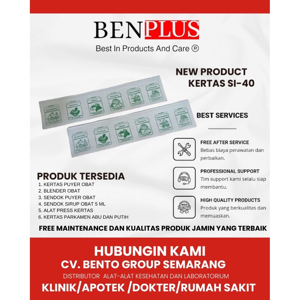 Jual kertas puyer obat Ben plus hijau new buah 1200 pcs | Shopee Indonesia