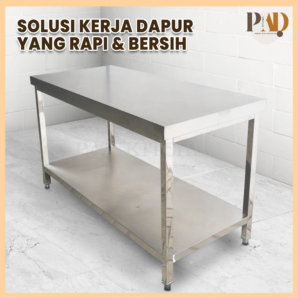 Jual Meja Dapur Stainless Steel Serbaguna 2 Susun - Bisa Meja Kompor ...