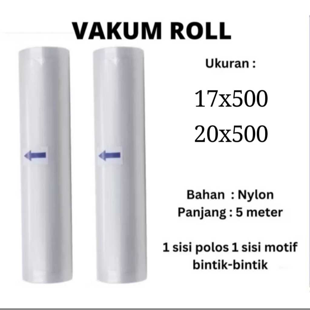 Jual Plastik Vacuum Makanan Sealer Roll Emboss 17 x 500 cm, 20 x 500 cm ...