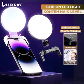 Lighting Konten Lampu Ring Light LED HP Jepit Portable Multifungsi Make Up Vlog Live Streaming