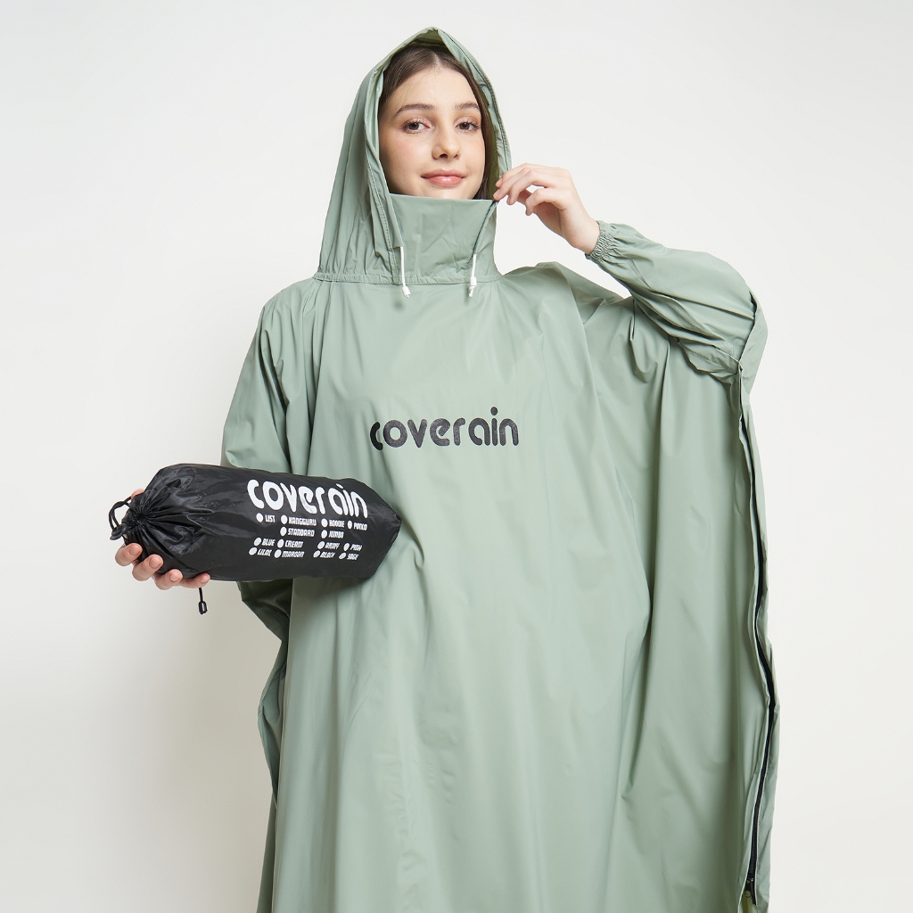 Coverain Jas Hujan Ponco Kelelawar Premium PVC Tebal foto 2