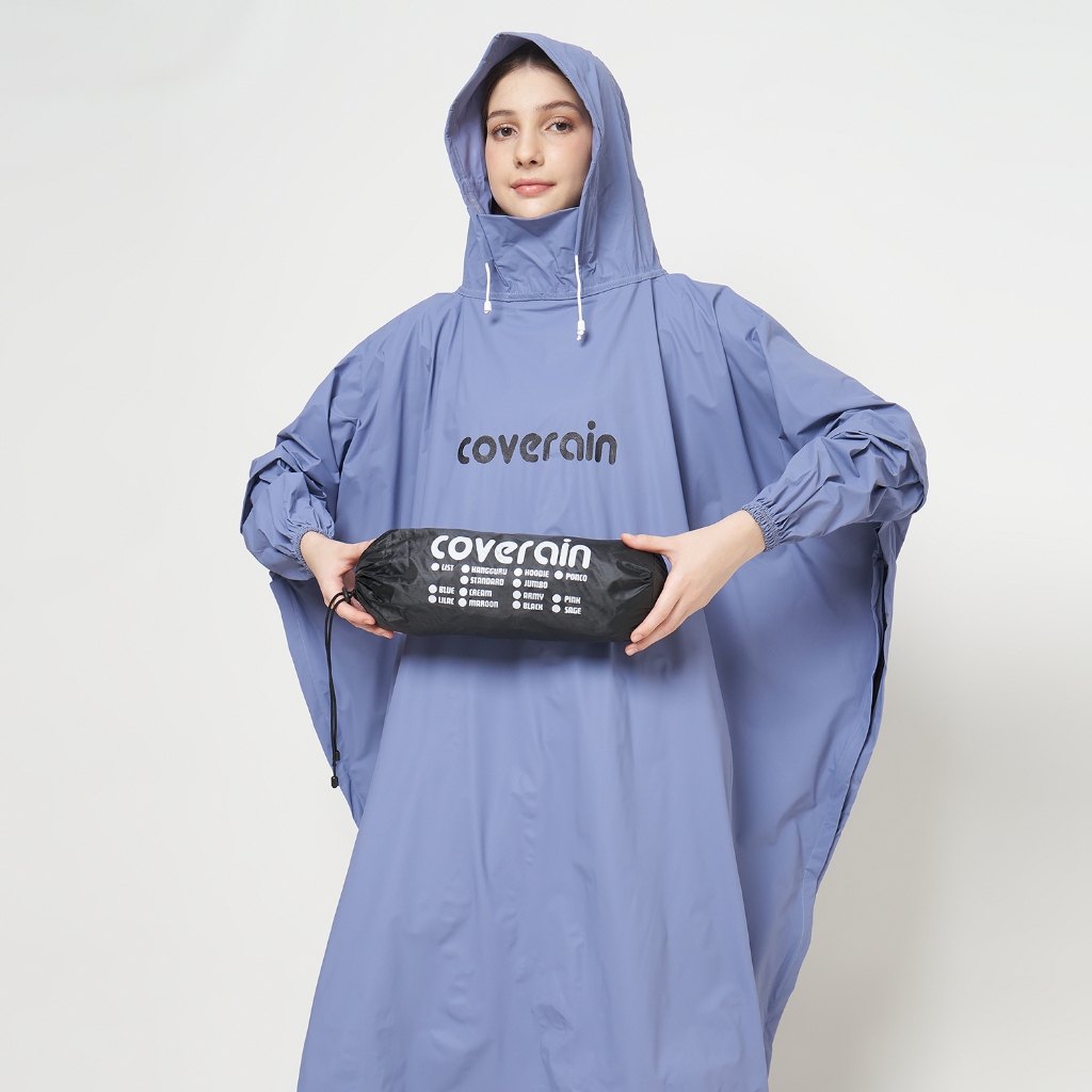 Coverain Jas Hujan Ponco Kelelawar Premium PVC Tebal foto 3