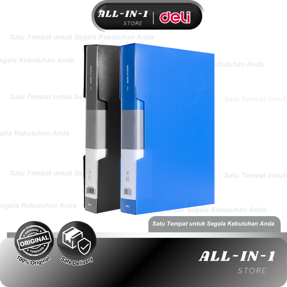 Jual Deli Display Book FC 80 & 100 Pockets Map Presentasi Arsip Dokumen ...