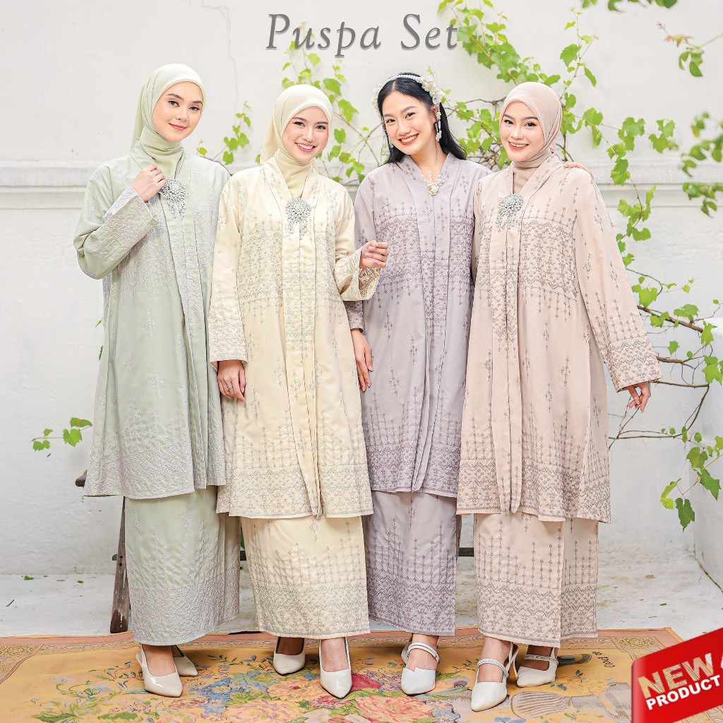 Jual NUNA Puspa Set | Setelan Baju Wanita Katun Bordir Raya Series ...