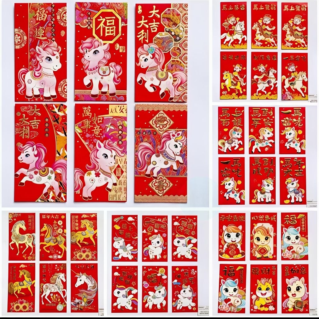 Jual 6 pcs ANGPAO PANJANG PREMIUM TEBAL GOLD TIMBUL AMPLOP IMLEK 2026 ...