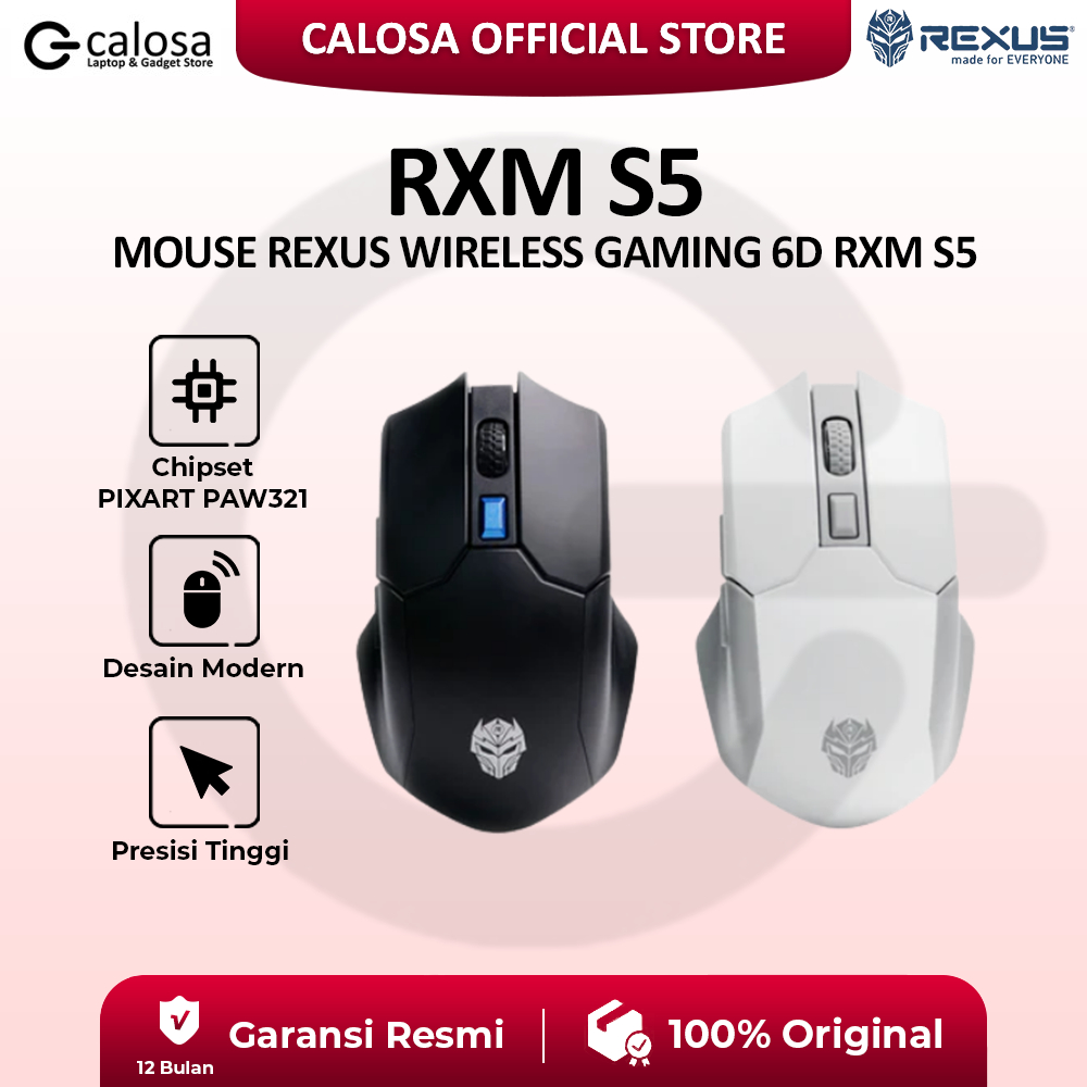 Jual Rexus Mouse Wireless Xierra Gaming 6D RXM S5 Aviator Garansi Resmi ...