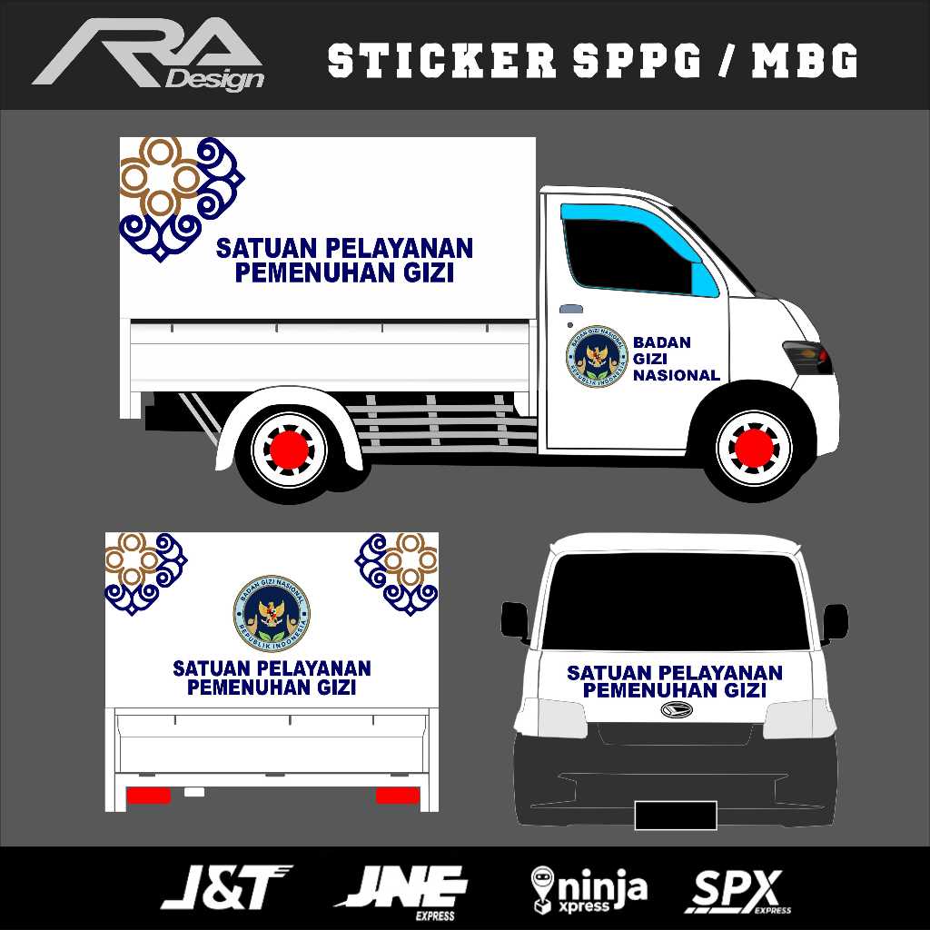 Jual Stiker Cutting - Stiker 1 Set Mobil MBG - Stiker Mobil Satuan ...