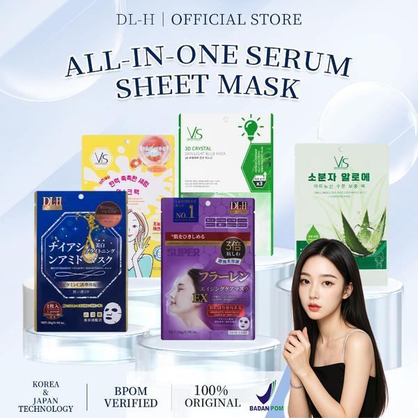Jual ViS Official Brightening Moisturizing Mask / Masker Korea Collagen ...