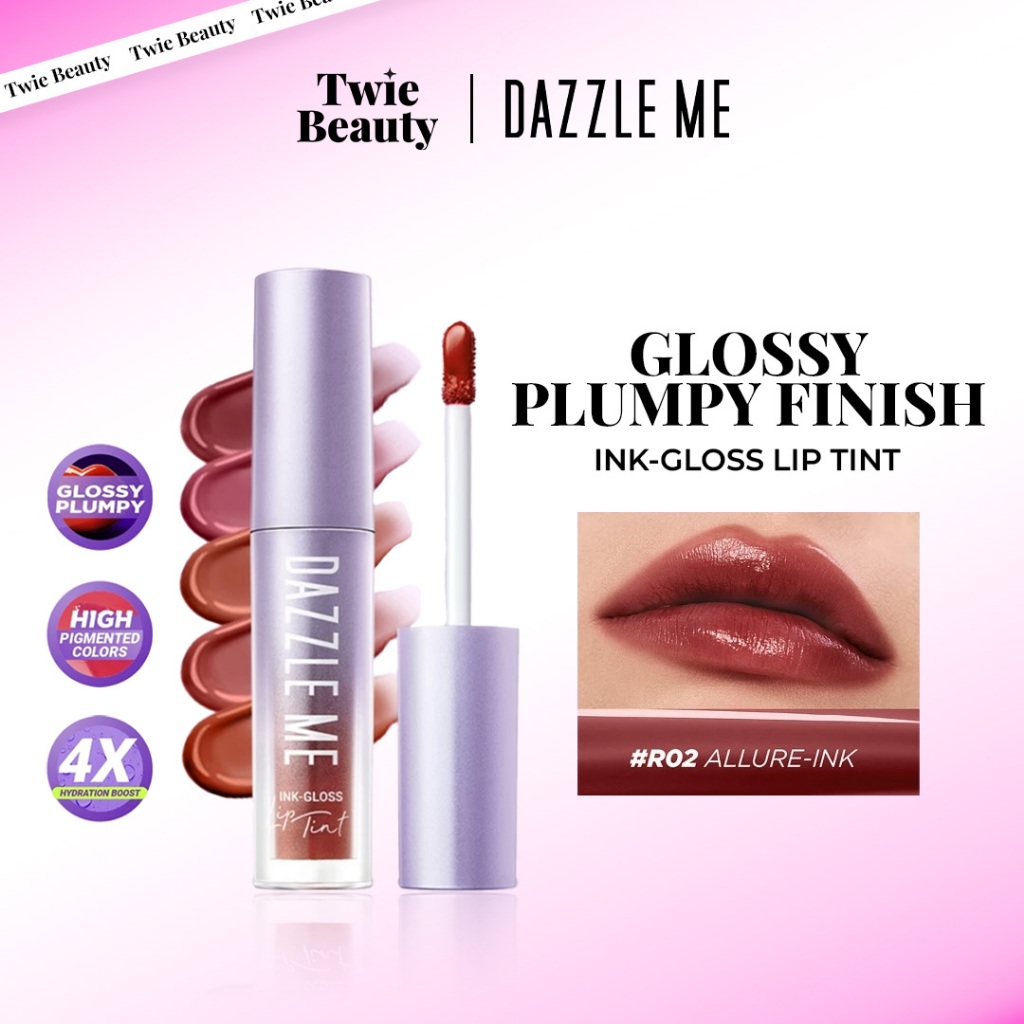 Jual DAZZLE ME INK-GLOSS Lip Tint Lip Gloss Tahan Lama Glossy dan ...