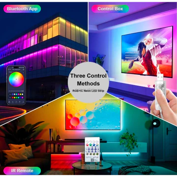 Lampu Neon Flex RGB Running Panjang 5 Meter USB 5 Volt Dengan Sensor Suara Kontrol Aplikasi