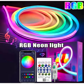 Lampu Neon Flex RGB Running Panjang 5 Meter USB 5 Volt Dengan Sensor Suara Kontrol Aplikasi
