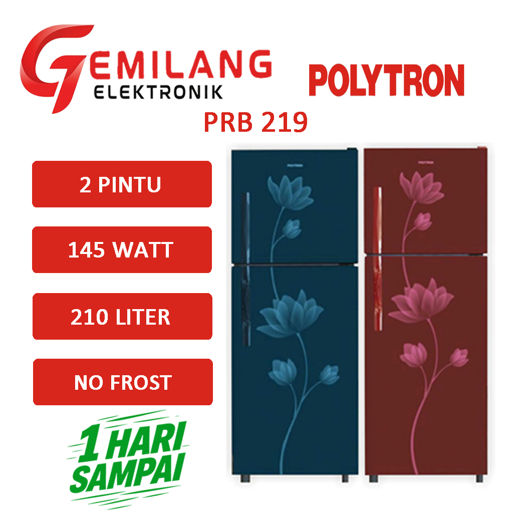 Jual KULKAS POLYTRON PRB 219 KULKAS 2 PINTU KAPASITAS 210 LITER NO ...