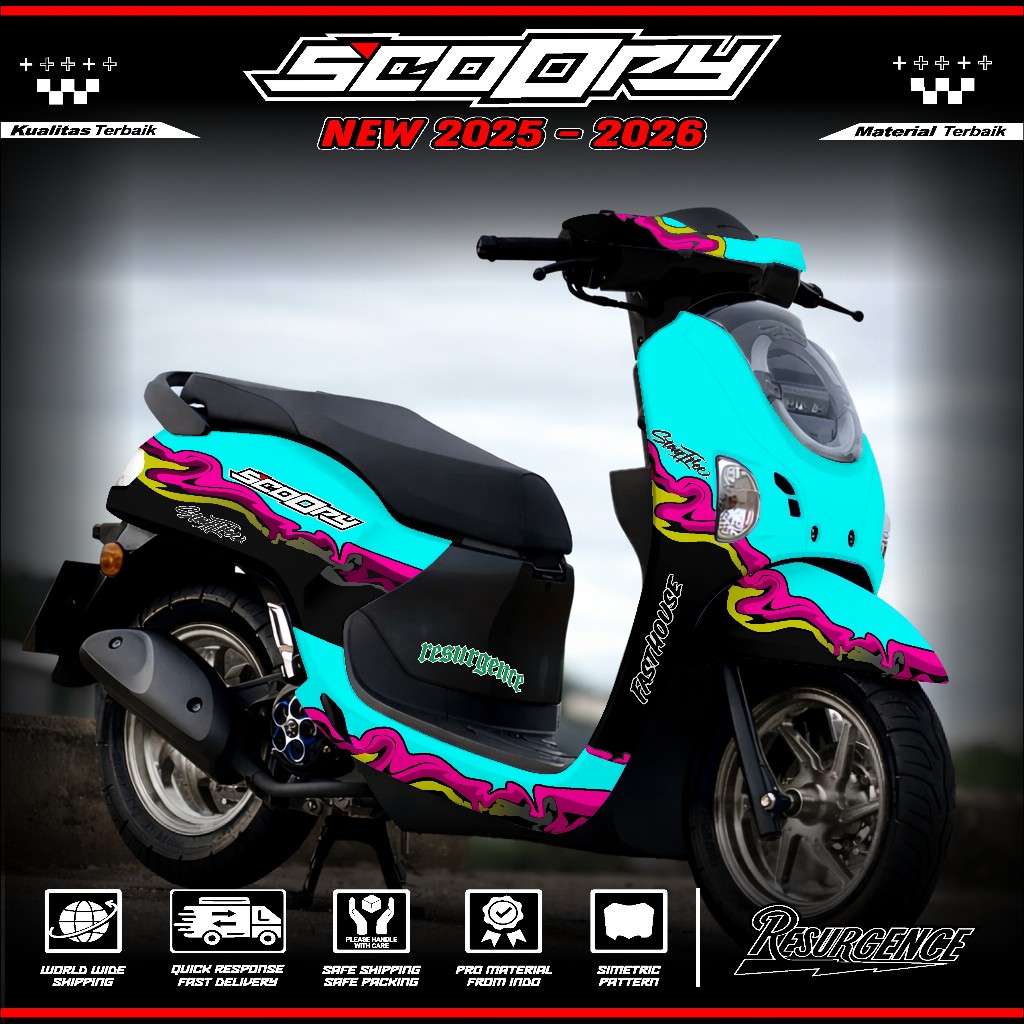 Jual (COD) Decal Sticker Honda Scoopy 2025 2026 All New Full body ...