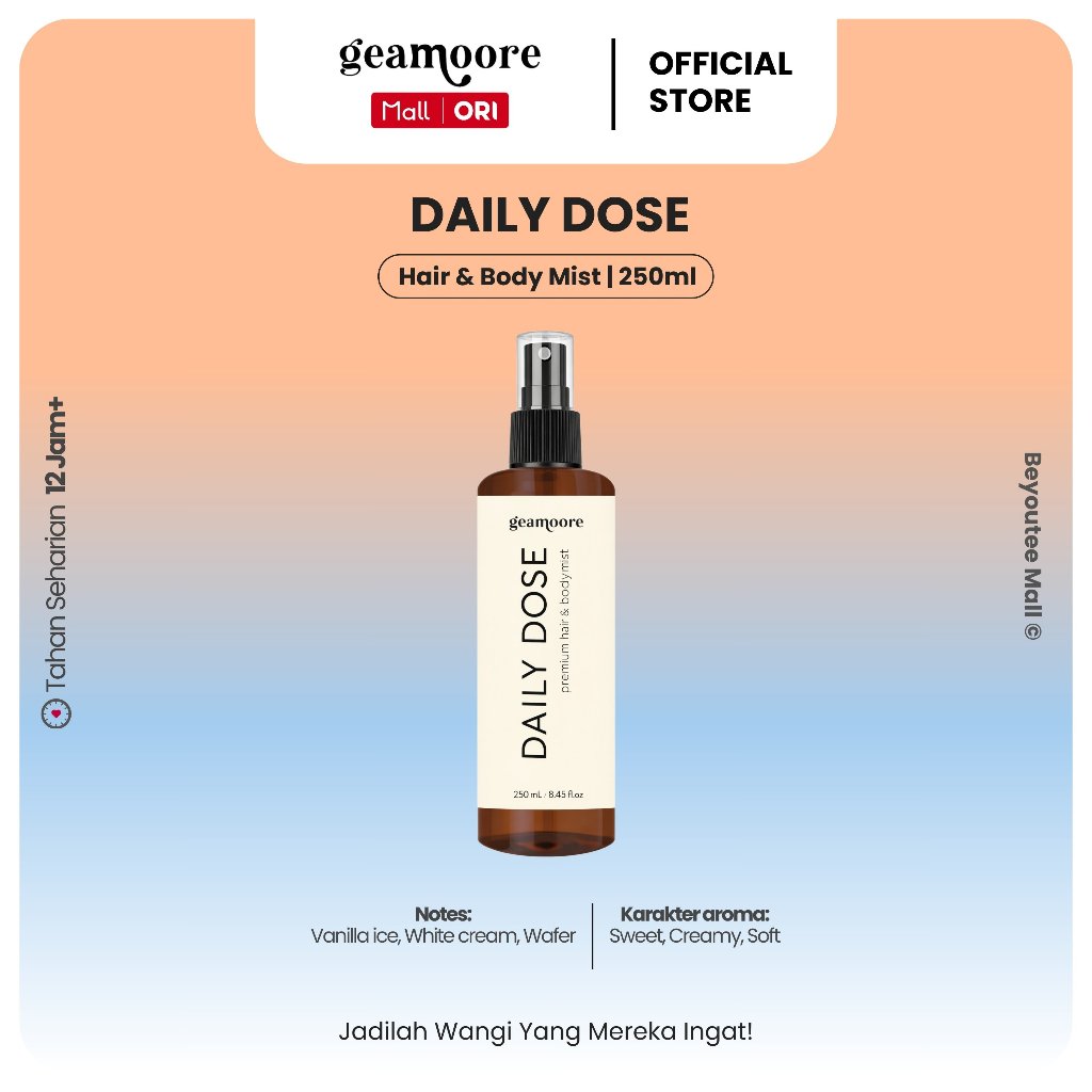 Jual Geamoore Daily Dose Hair & Body Mist Premium 250ml | Shopee Indonesia