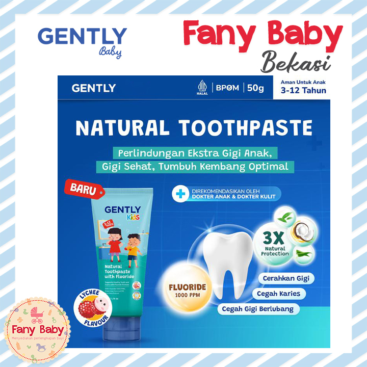 Jual GENTLY KIDS NATURAL TOOTHPASTE 50GR - LYCHEE | Shopee Indonesia