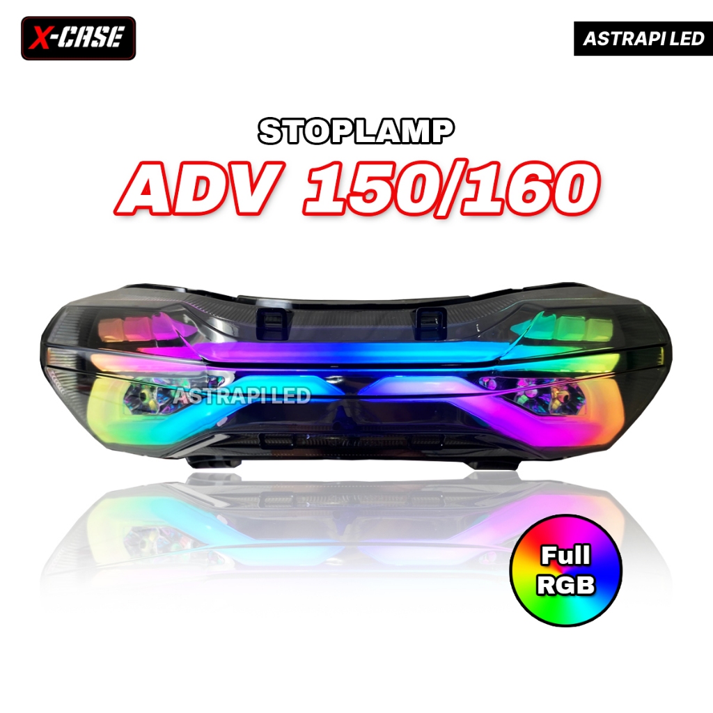 Jual Stoplamp ADV 150 160 Rgb Aplikasi Lezi Lampu Stop Xcase | Shopee ...