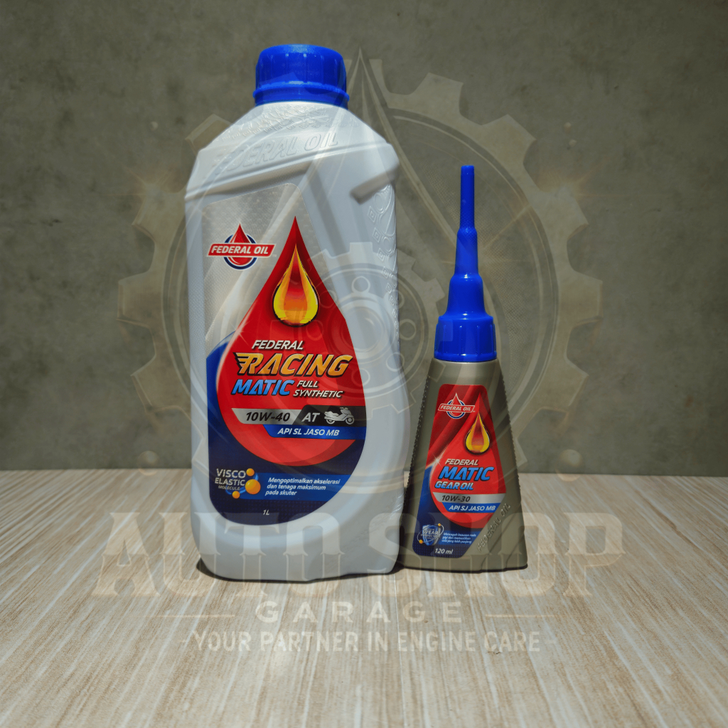 Jual Paket Federal Racing Matic 10w40 1 Liter & Federal Matic Gear ...