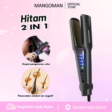 MANGOMAN Catokan Curly Catokan Volumized Catok Curly Akar Rambut Ceramic Crimp Catok Akar Catok