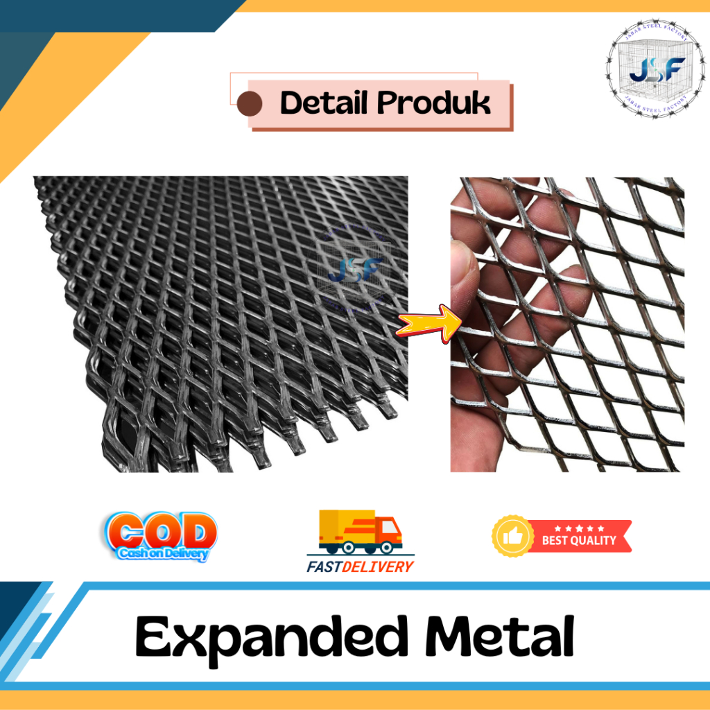 Jual Expanded Metal | Tinggi 120cm Panjang 240cm | Tebal 0,7mm - 3mm ...