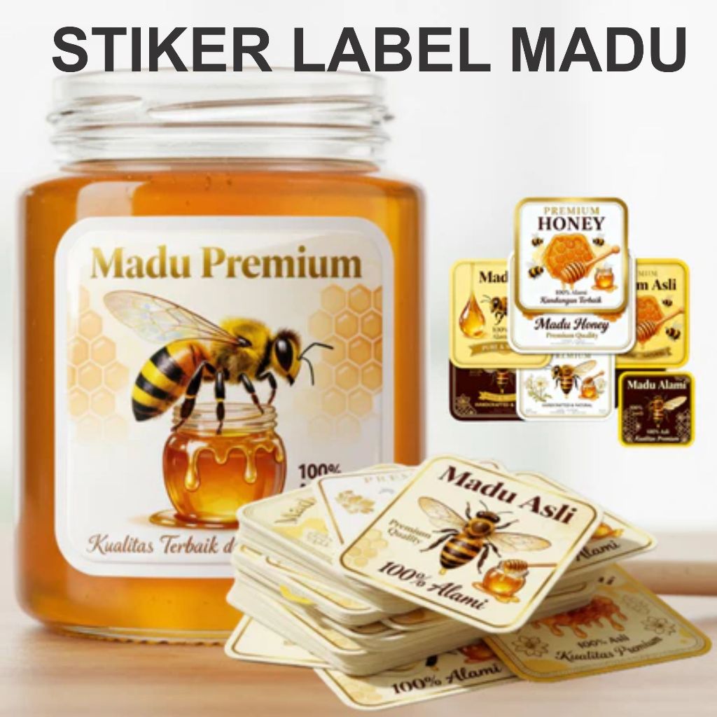 Jual STIKER Label Madu Premium Stiker Kemasan Tahan Air Vinyl Cromo 48 ...