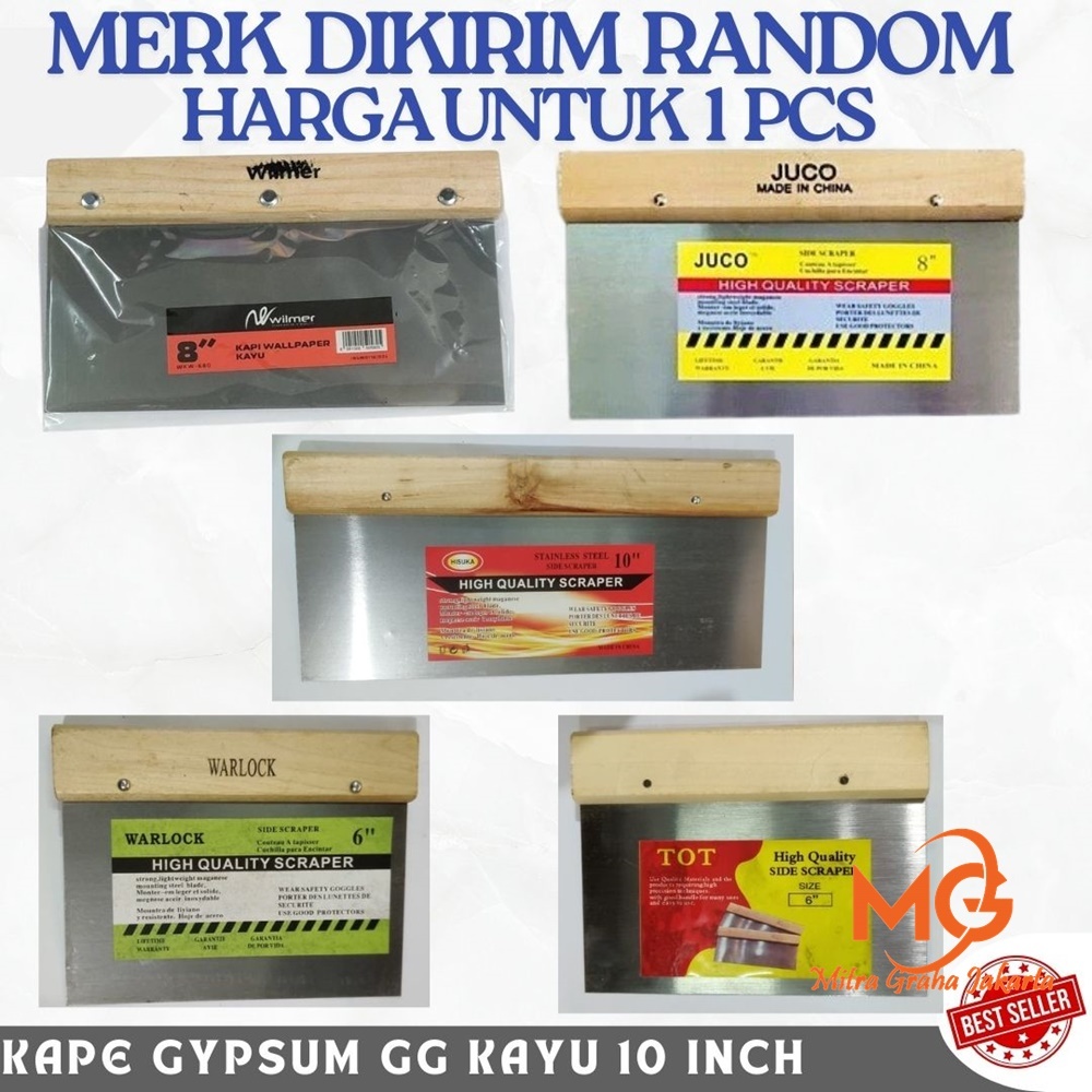 Jual MG Kapi Kape Gypsum Gagang Kayu 10 Inch Scrap Skrap Scrapper ...