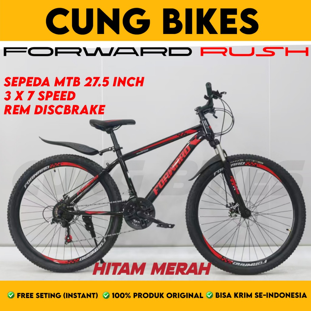 Jual Sepeda Gunung Forward MTB 27,5 Inch rem disc 21 speed Spakbor ...