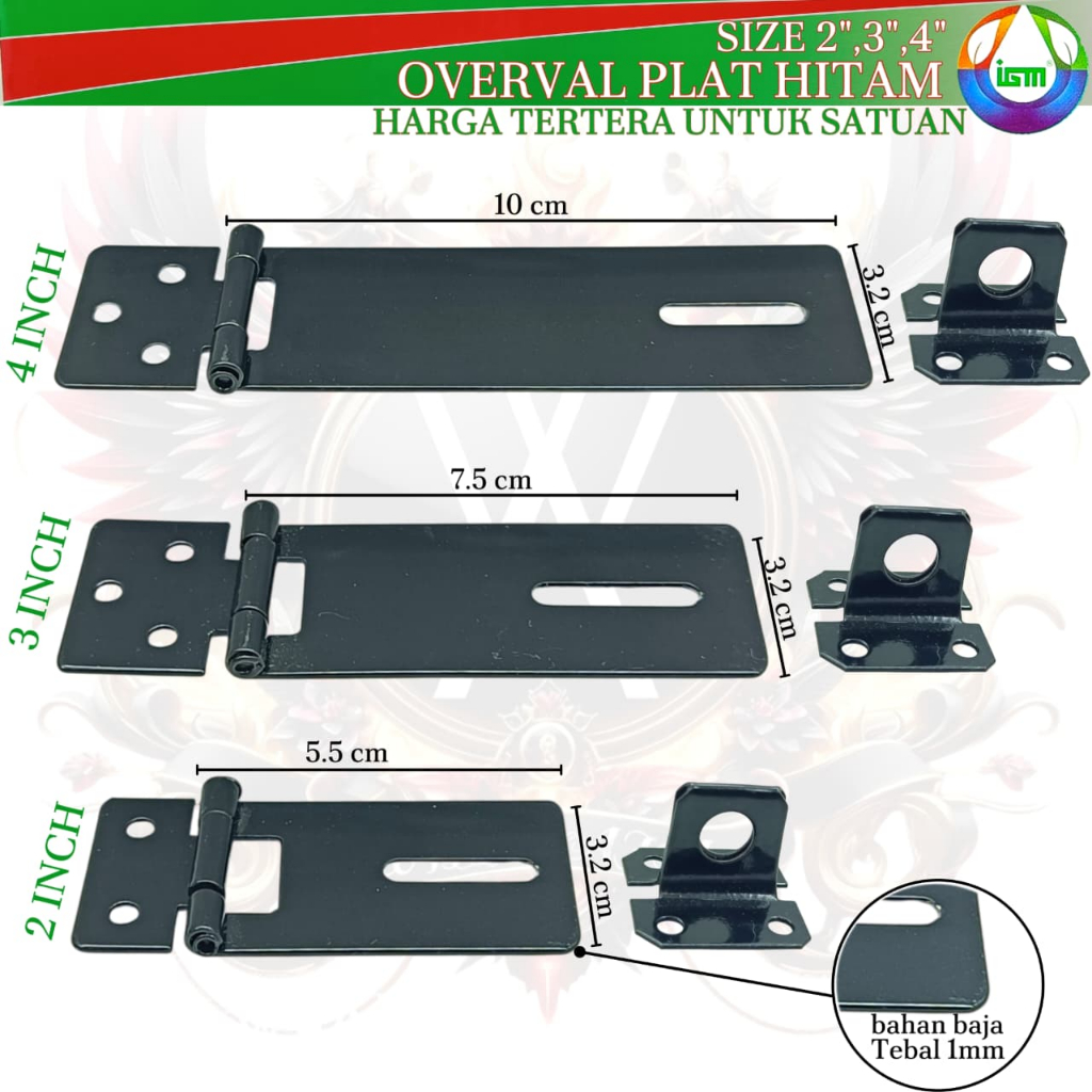 Jual Overpal Gembok IGM/ Pengaman Pintu & Gerbang | Besi Tebal | 2 In ...