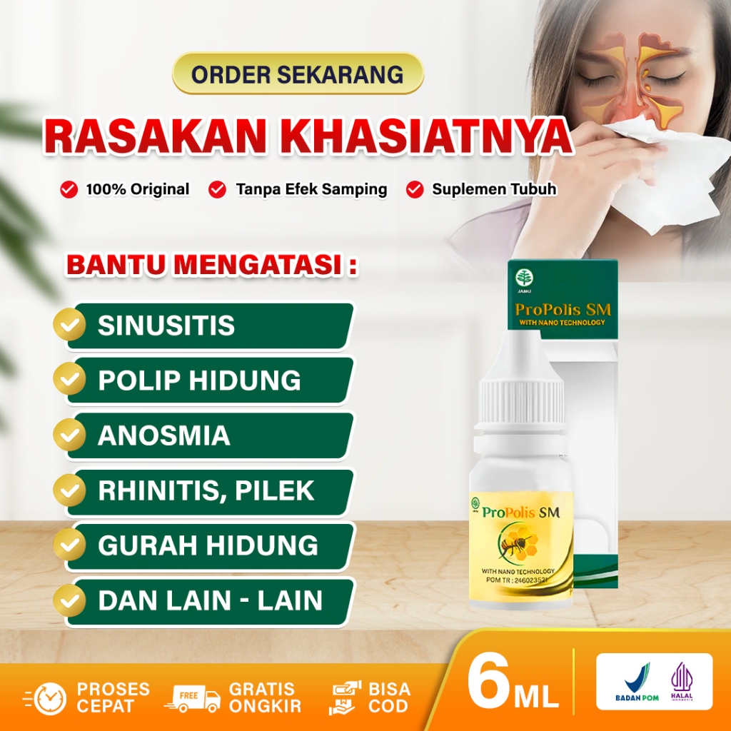 Jual Obat Sinusitis Menahun, Polip, Anosmia, Rhinitis, Pilek, Gurah ...
