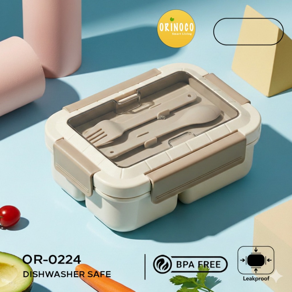 Jual Orinoco Kotak Makan Plastik Collection Choco White Series Lunchbox ...
