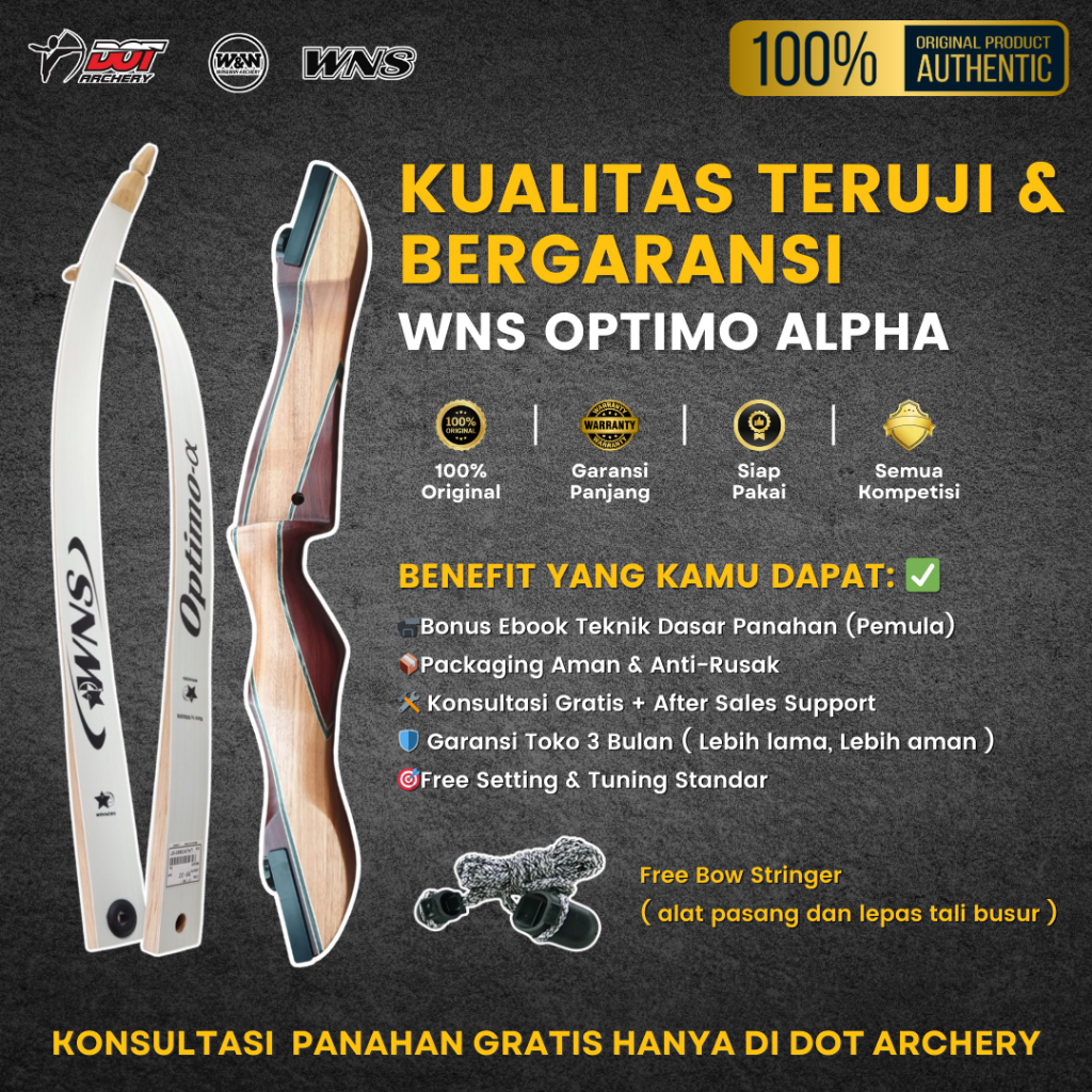 Jual Busur Panah Standard Bow WNS Optimo Alpha Original Busur Panahan ...