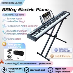 Benston Music- Keyboard Elektrik 88 Tuts Portabel Untuk Pemula Dewasa Guru Anak Keyboard Elektrik Profesional Rumah