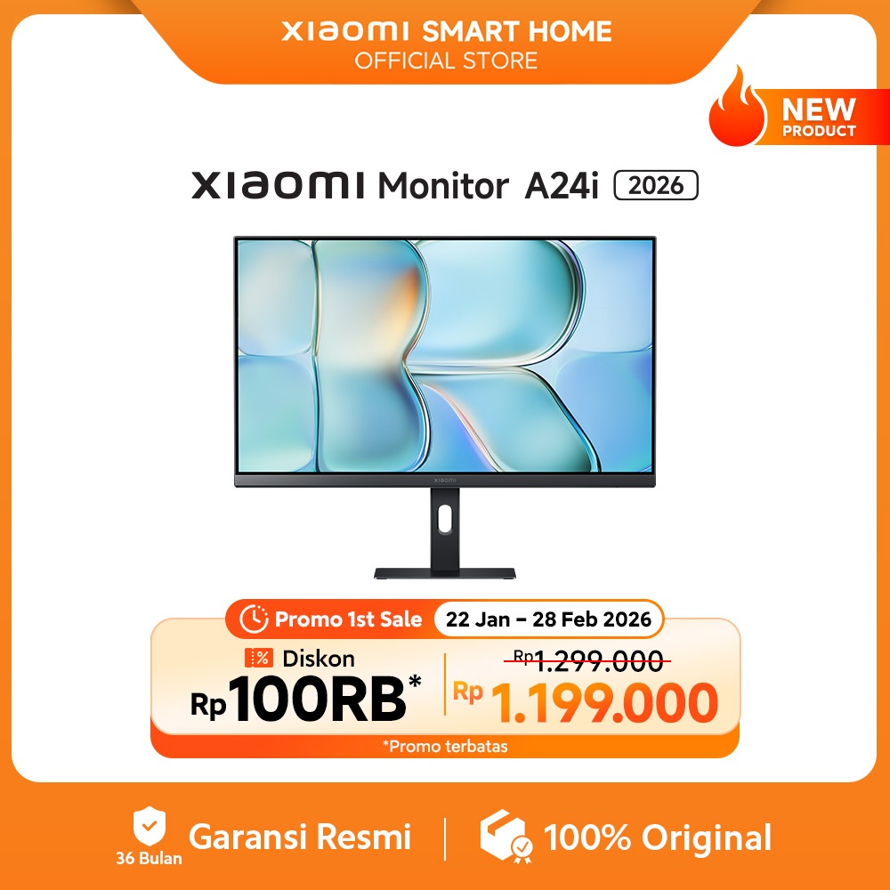 Jual Xiaomi Monitor A24i 2026 Layar Jernih dengan Full HD Fast IPS ...