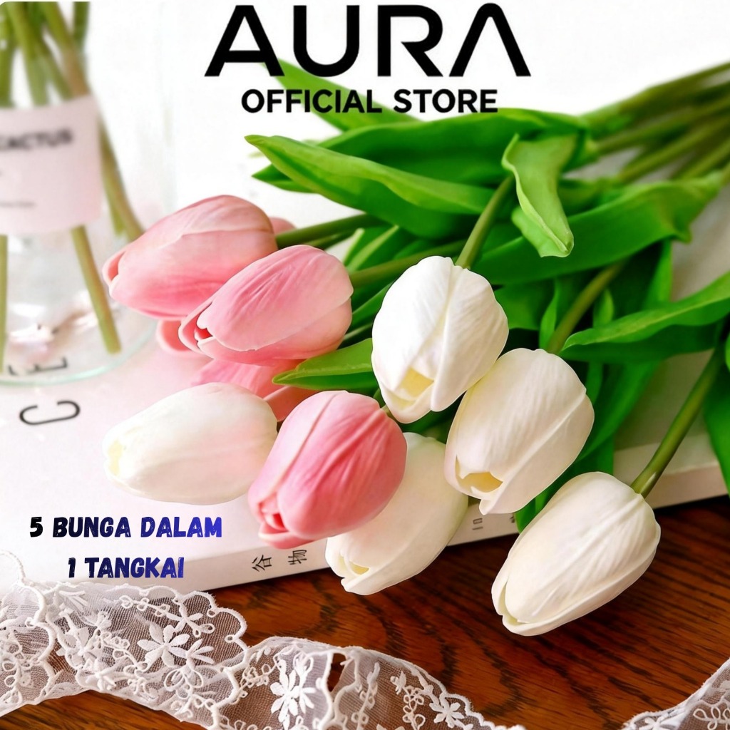 Jual Aura Bunga Hias Tulip Latex Artificial 5 Kuntum Dekorasi | Shopee ...