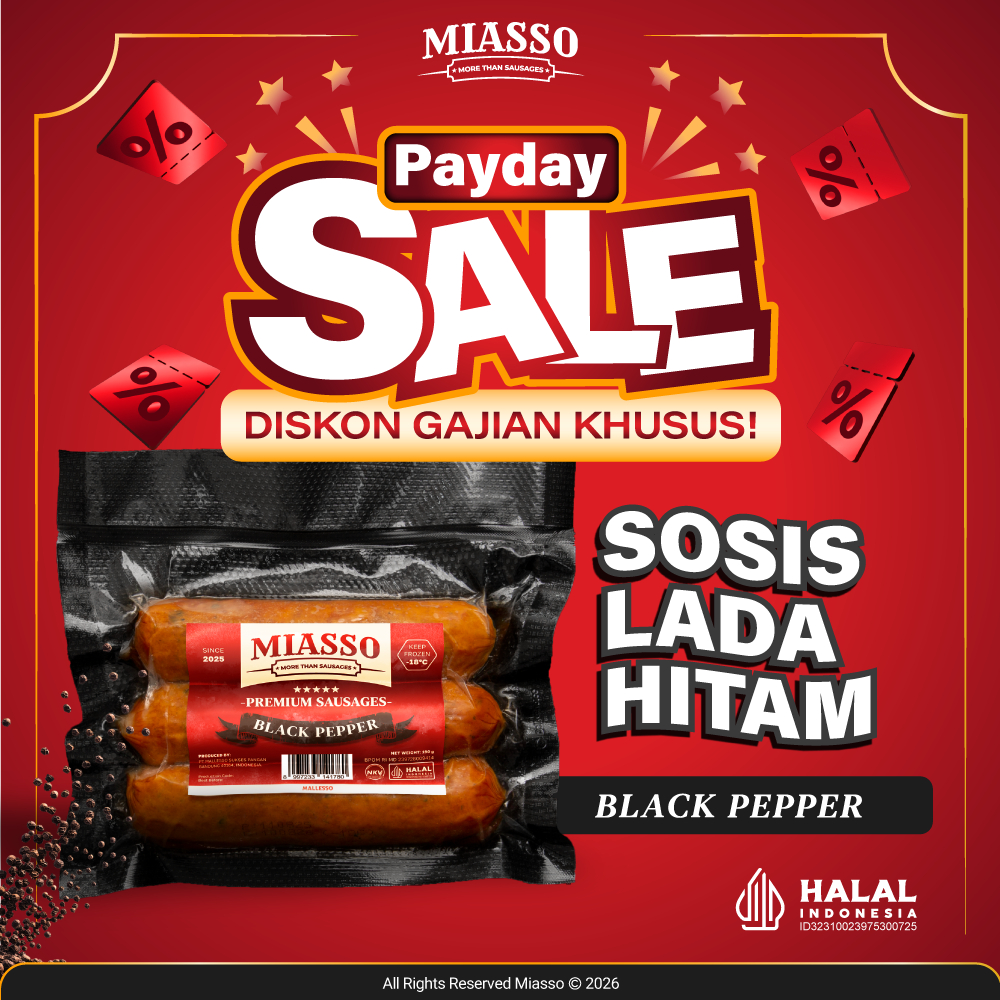 Jual MIASSO - Black Pepper | Premium Sausages | Sosis Halal Frozen Food ...