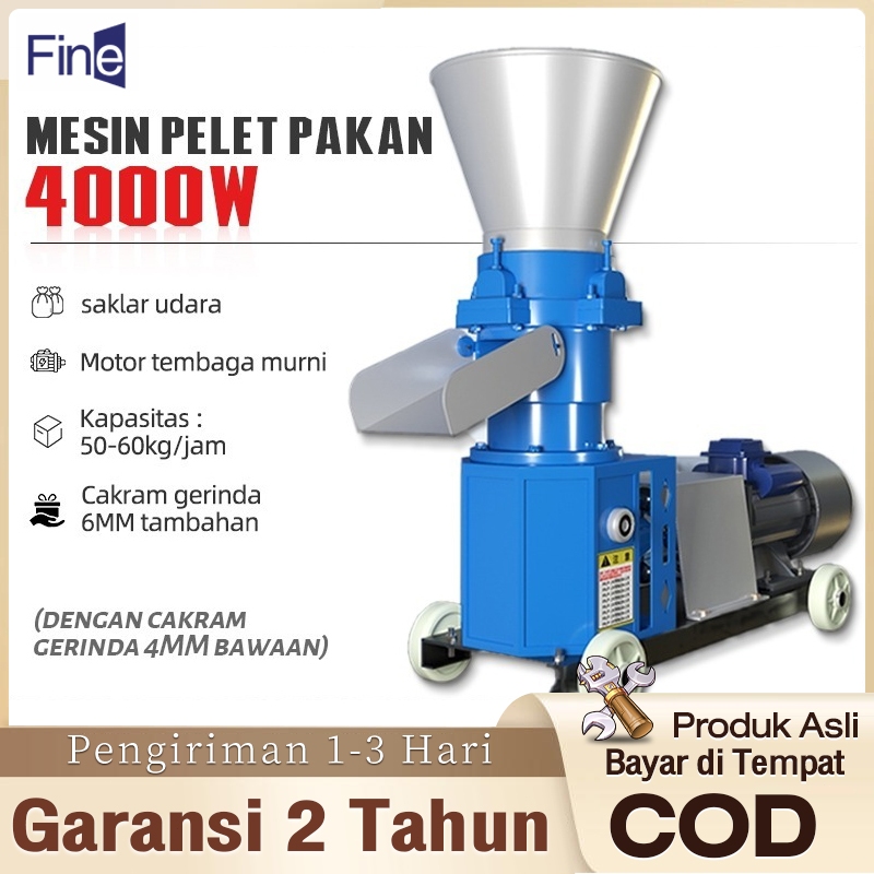 Jual 4000W Mesin pelet pakan/Mesin Cetak Pelet Vertikal Jumbo/mesin ...