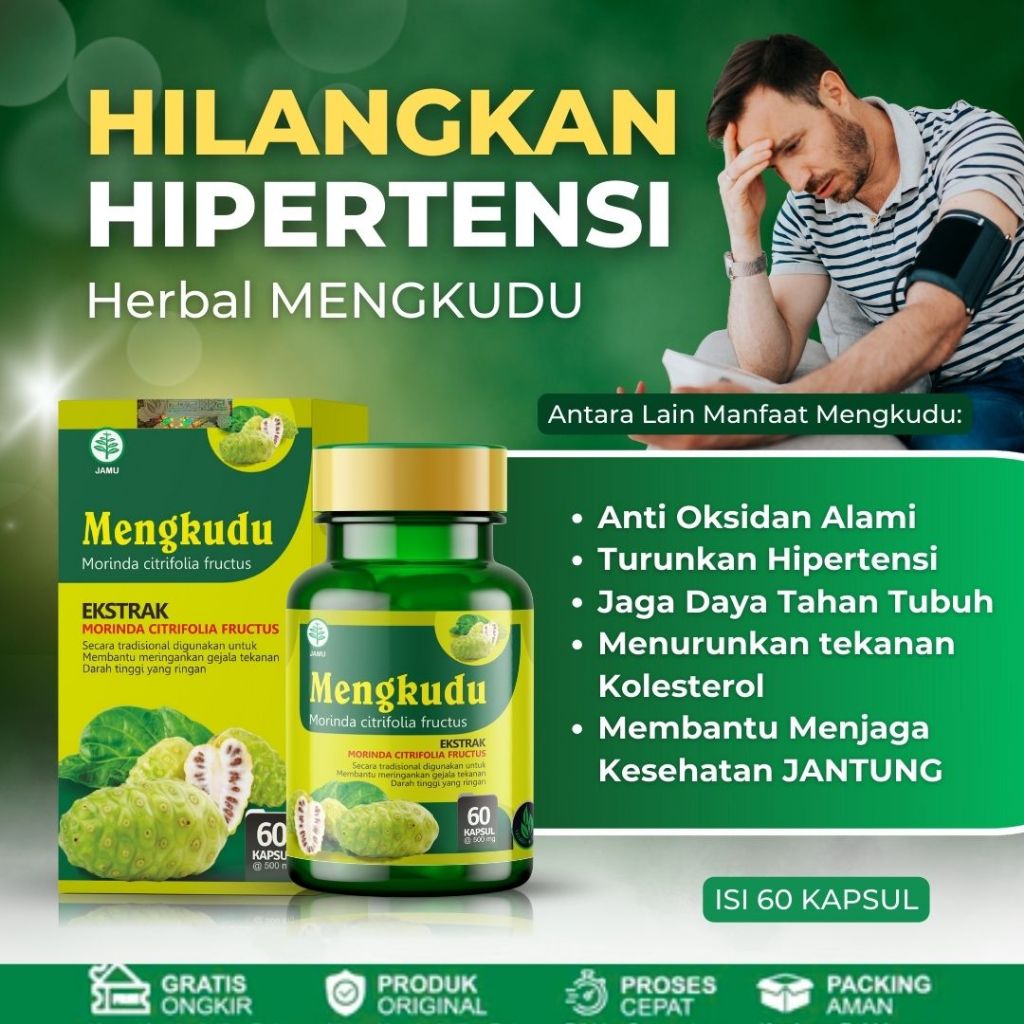 Obat Darah Tinggi Hipertensi dan bisa Mengontrol Gula Darah Kapsul Mengkudu Tazakka Sudah BPOM