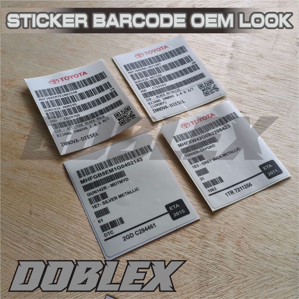 Jual STICKER BARCODE KACA TOYOTA KIJANG INNOVA | Shopee Indonesia