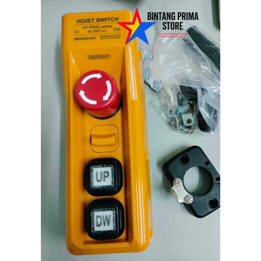 Jual Hoist Switch Tipe HY-PA02S1B 6A 250 VAC Tombol Up + Down merk ...