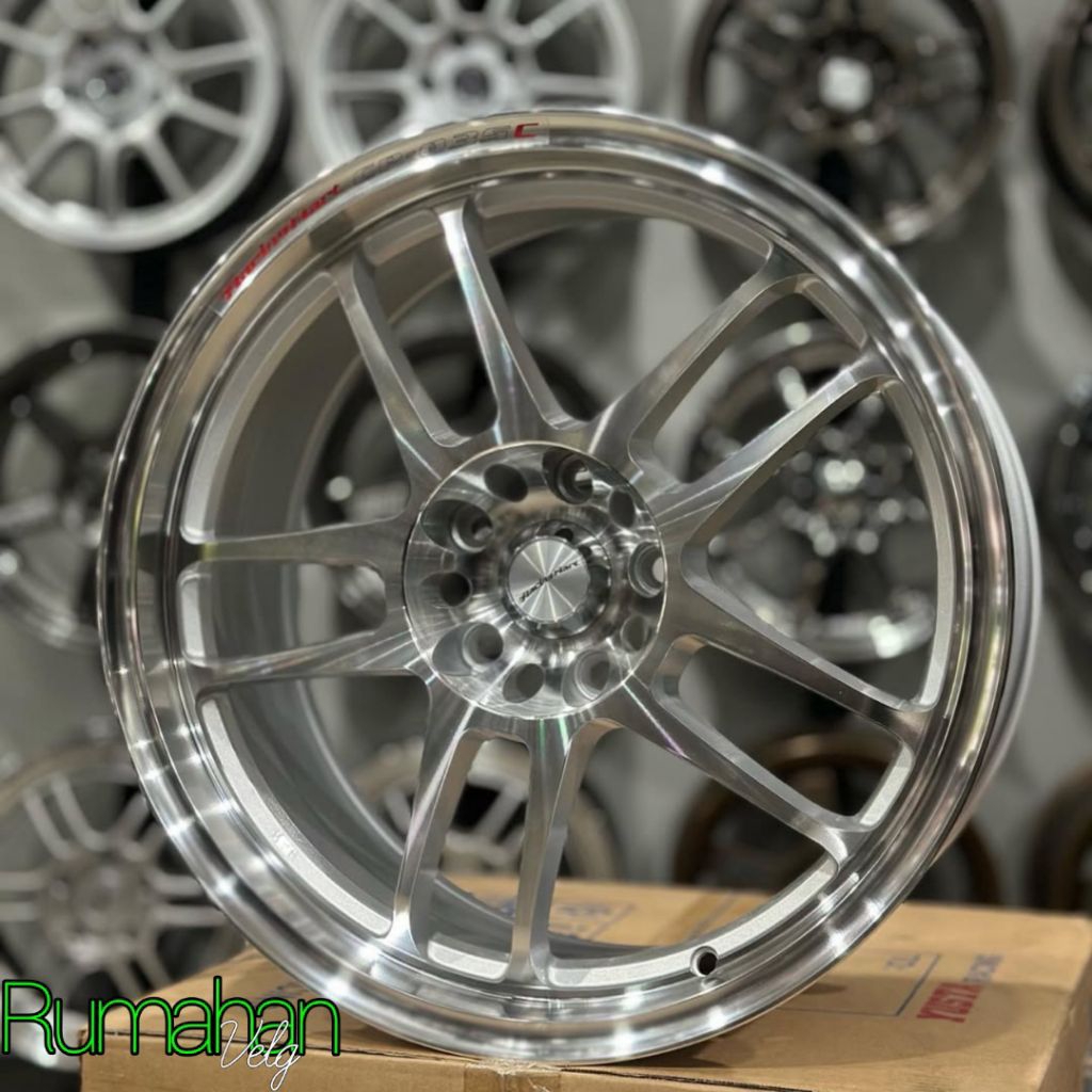 Jual velg racing hart SILVER FULL POLIS ring 18 lebar 8,5 velg mobil ...