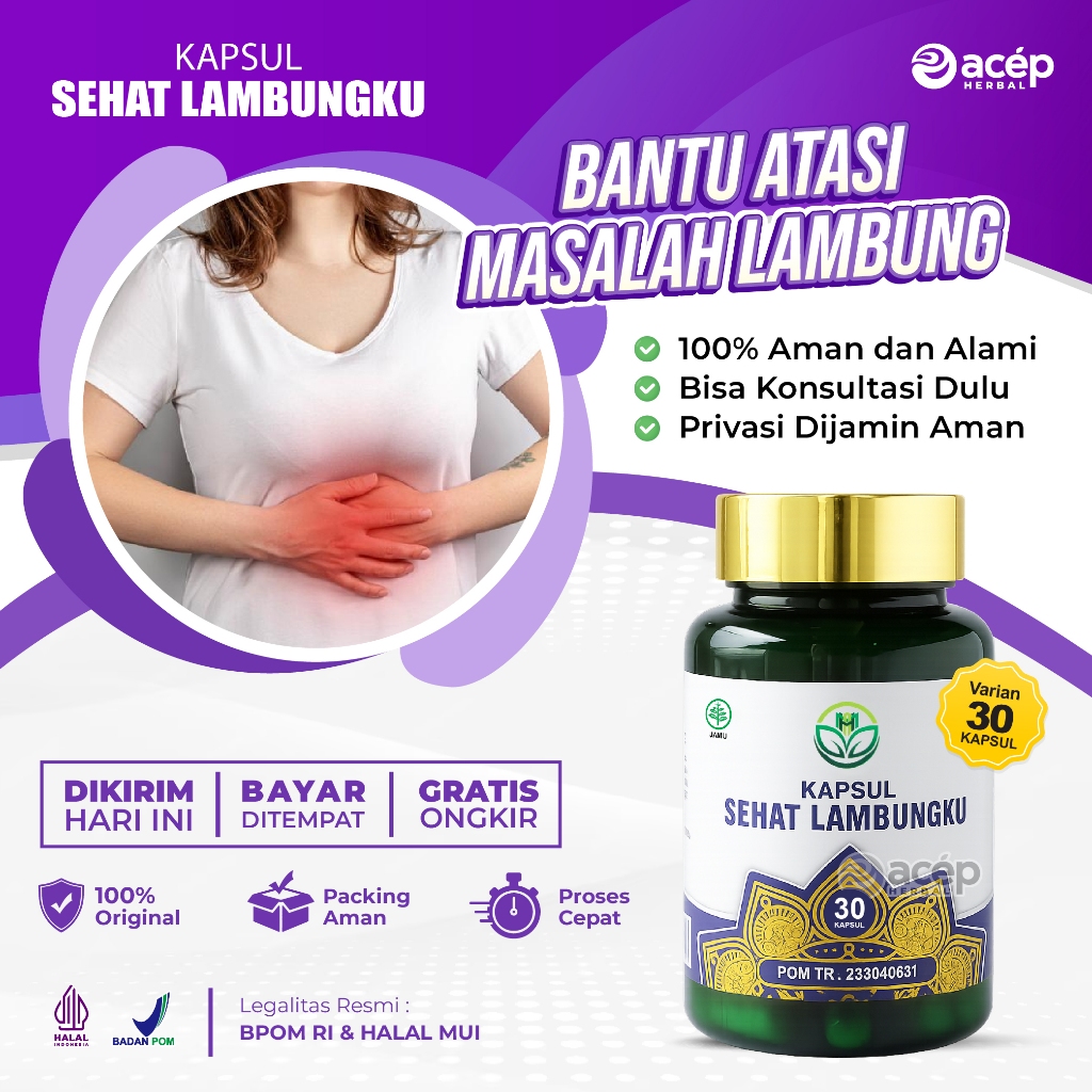 Kapsul Herbal Lambung Sehat Obat Lambung Kronis Obat Gerd Asam Lambung Obat Lambung Herbal Obat Herbal Khusus Atasi Masalah Lambung PALING AMPUH Namun Tergantung Kondisi Tubuh