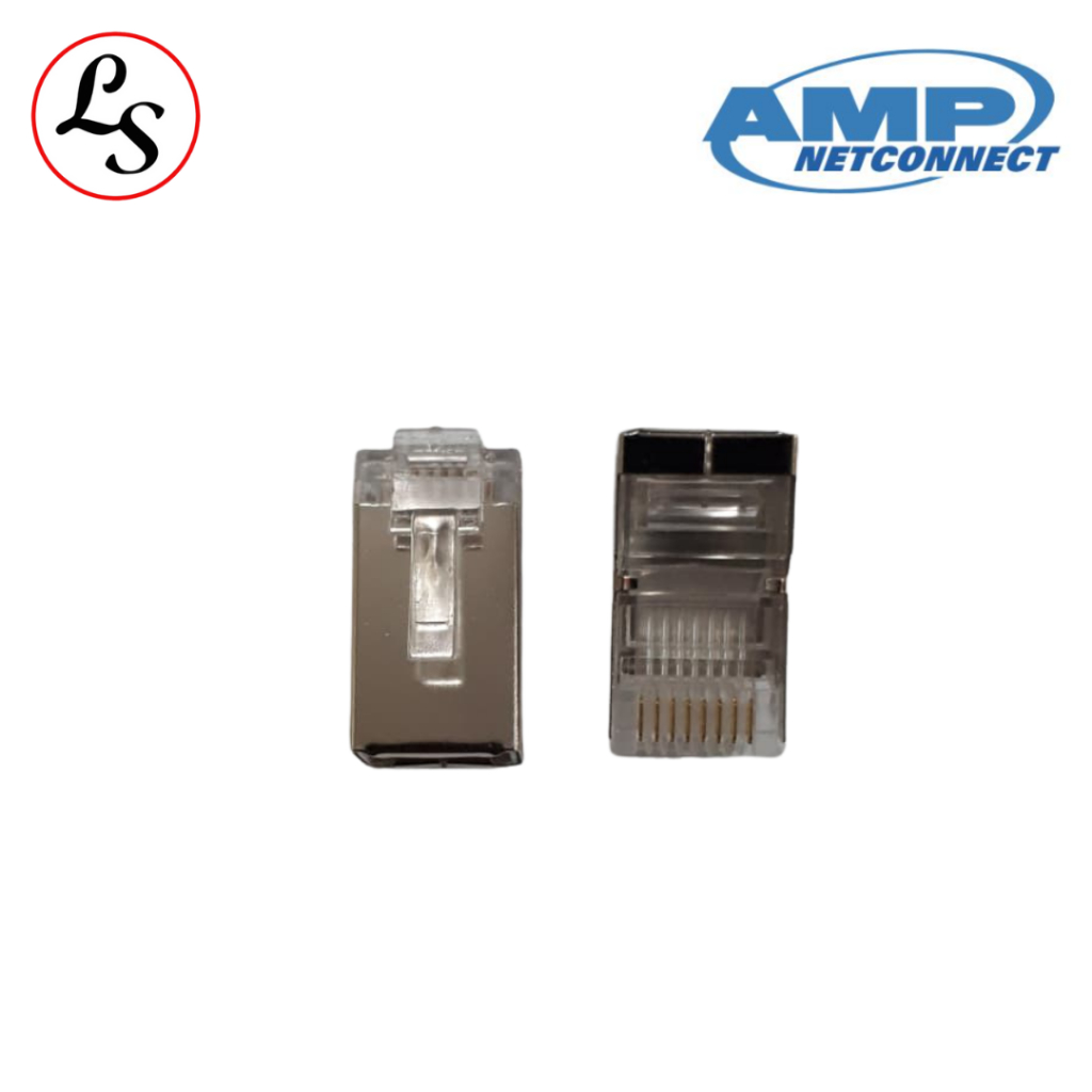 Jual AMP CONNECTOR RJ45 Plat Besi Eceran CAT5 CAT5e CAT6 | Shopee Indonesia